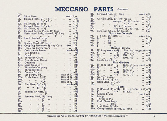 Meccano World Famous Toys catalogue 1952