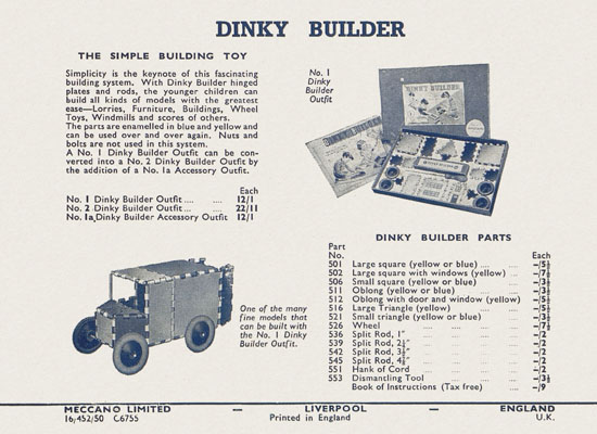 Meccano World Famous Toys catalogue 1952