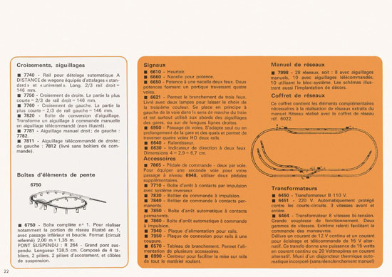 Meccano catalogue général 1972