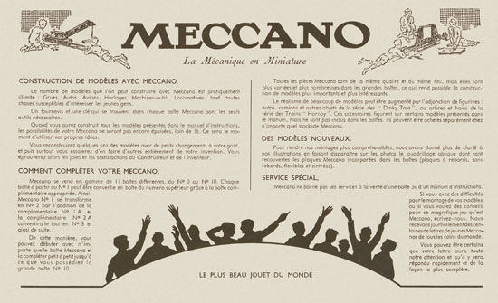 Meccano Manuel d'instructions 1 a 1949