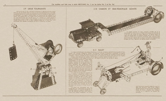 Meccano Manuel d'instructions 2 a 1949