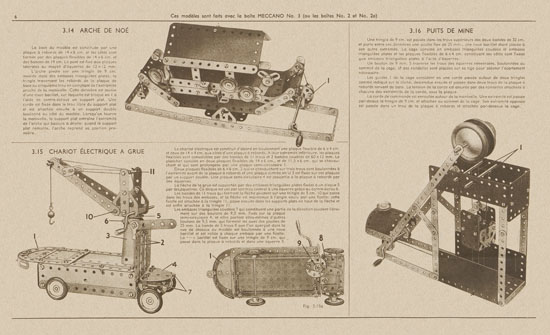 Meccano Manuel d'instructions 2 a 1949