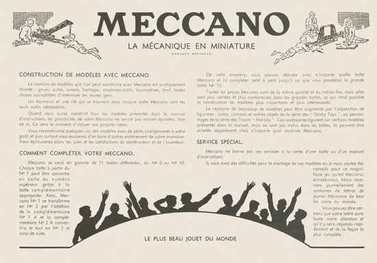 Meccano Manuel d'instructions 3 1958