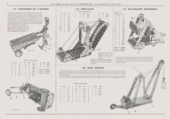 Meccano Manuel d'instructions 3 1958