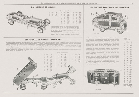 Meccano Manuel d'instructions 3 1958