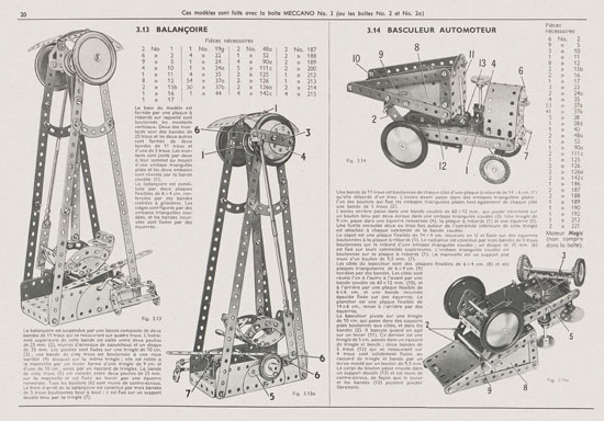 Meccano Manuel d'instructions 3 1958