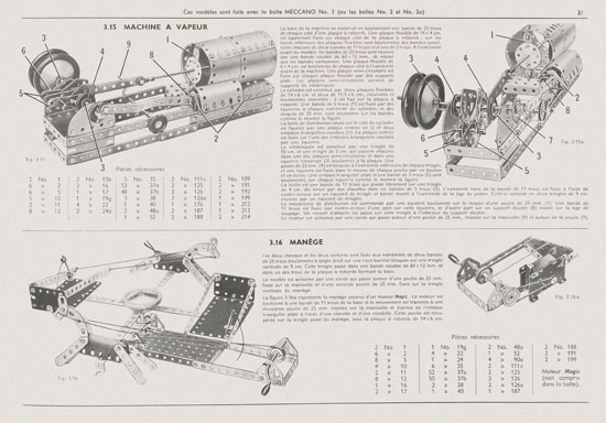 Meccano Manuel d'instructions 3 1958