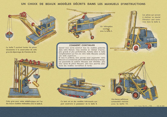 Meccano Manuel d'instructions 3 1958