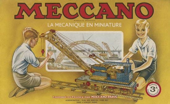 Meccano Manuel d'instructions 3 A 1950
