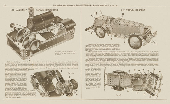 Meccano Manuel d'instructions 3 A 1950