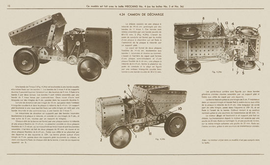 Meccano Manuel d'instructions 3 A 1950