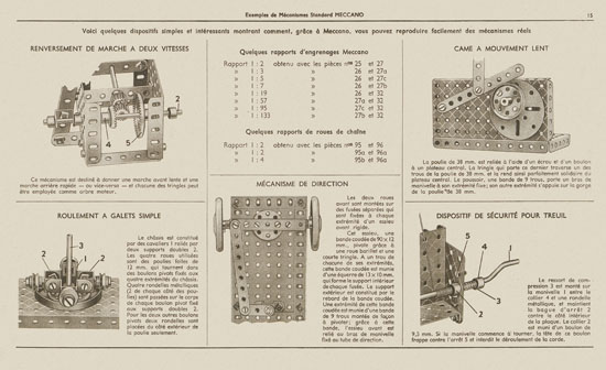 Meccano Manuel d'instructions 3 A 1950