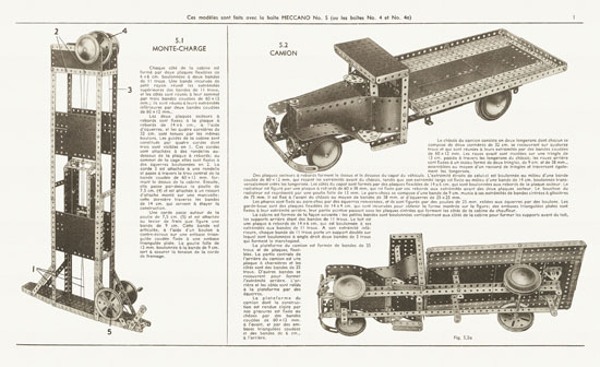 Meccano Manuel d'instructions 4 A 1951