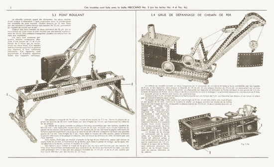 Meccano Manuel d'instructions 4 A 1951