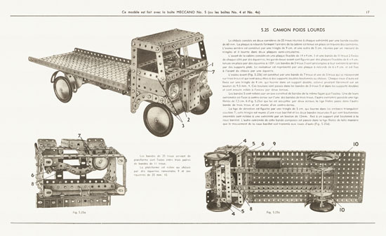 Meccano Manuel d'instructions 4 A 1951