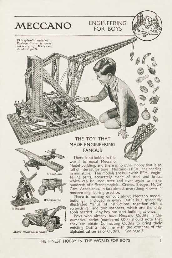 Meccano Products catalogue 1937