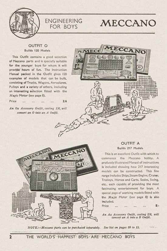 Seite 4 Meccano Products catalogue 1937