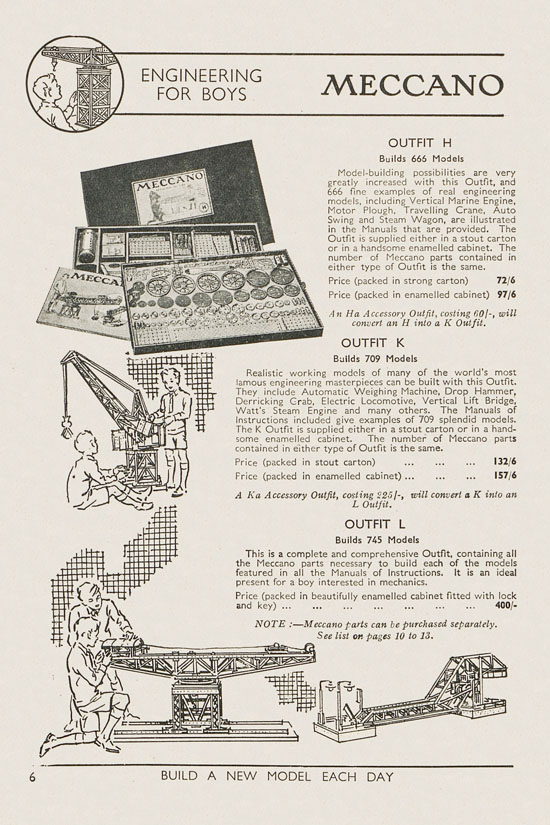 Meccano Products catalogue 1937