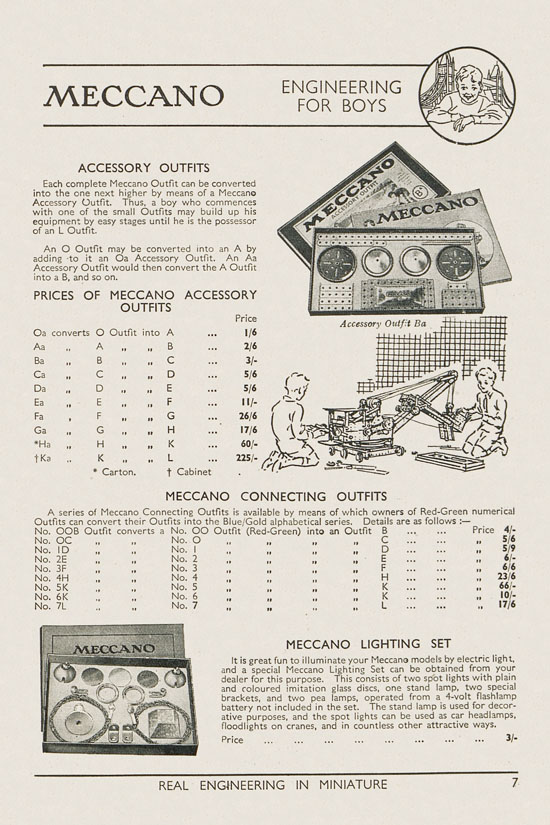 Seite 9 Meccano Products catalogue 1937