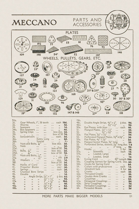 Seite 13 Meccano Products catalogue 1937