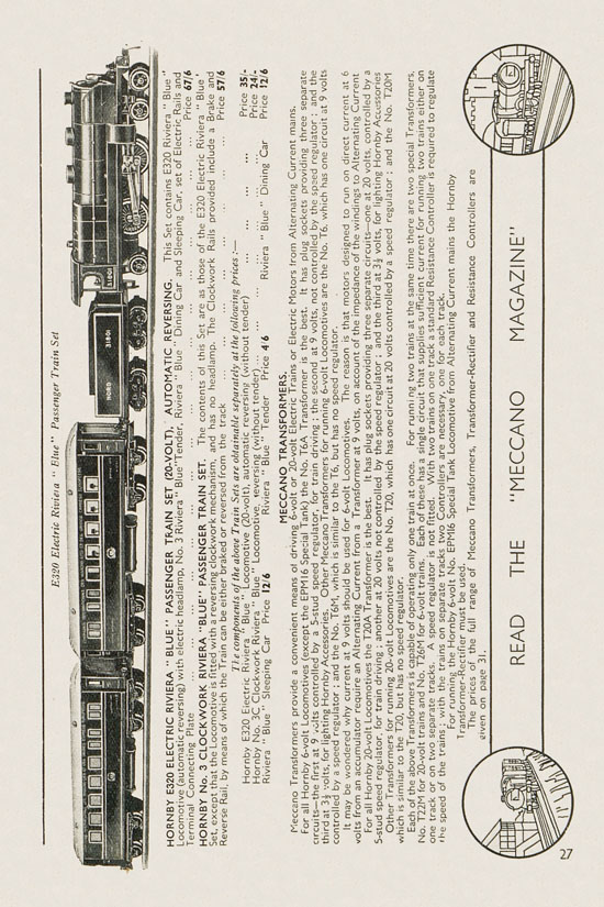 Meccano Products catalogue 1937