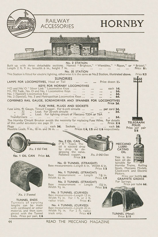 Meccano Products catalogue 1937