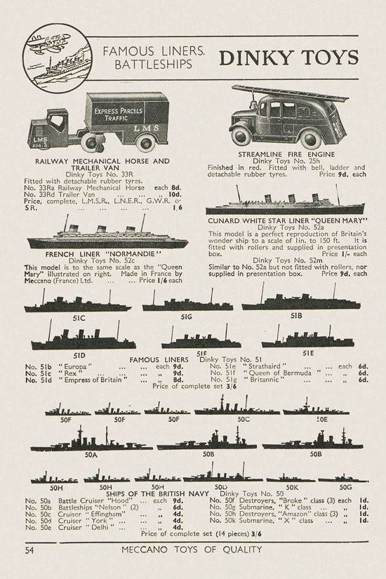 Meccano Products catalogue 1937