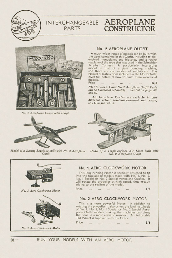 Meccano Products catalogue 1937