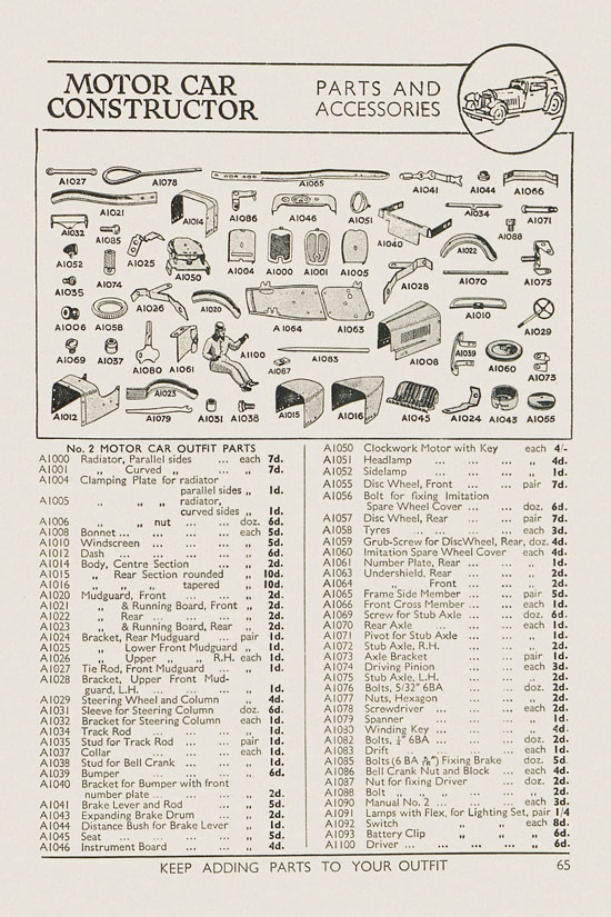 Meccano Products catalogue 1937