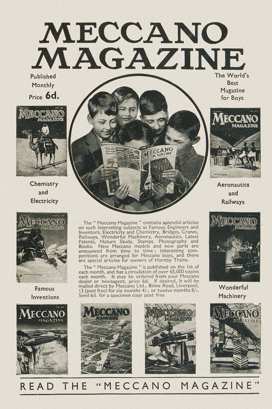 Meccano Products catalogue 1937