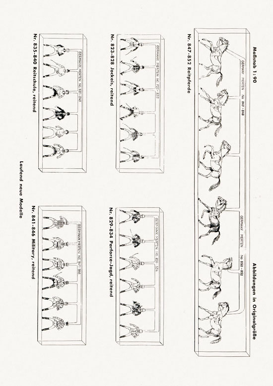 Walter Merten Sonderprospekt für H0-Figuren 1956