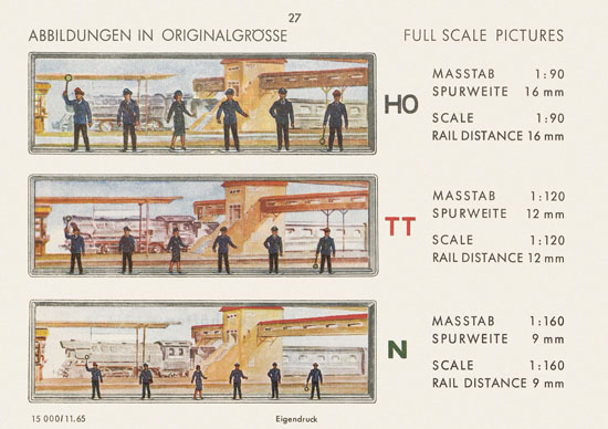 Walter Merten H0 TT und N Figuren Katalog 1965