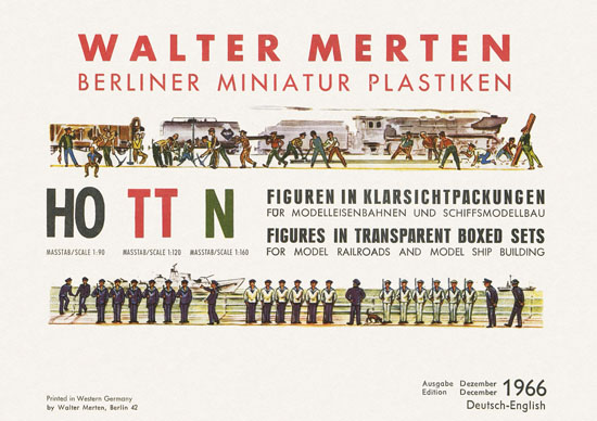 Walter Merten H0 TT und N Figuren Katalog 1966