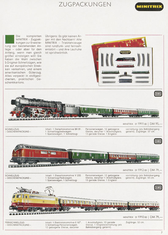 Minitrix Katalog 1970-1971