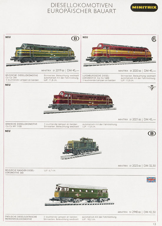 Minitrix Katalog 1970-1971