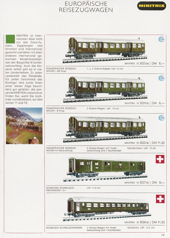 Minitrix Katalog 1970-1971