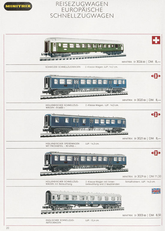 Minitrix Katalog 1970-1971