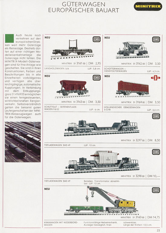 Minitrix Katalog 1970-1971