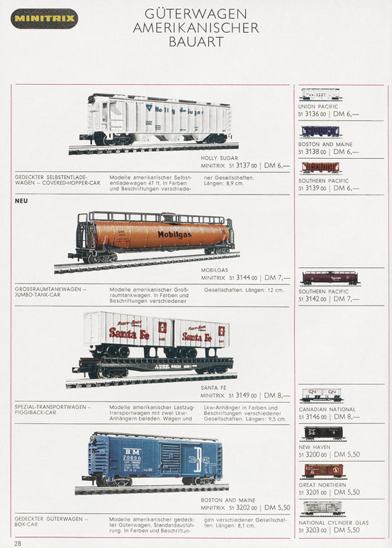 Minitrix Katalog 1970-1971