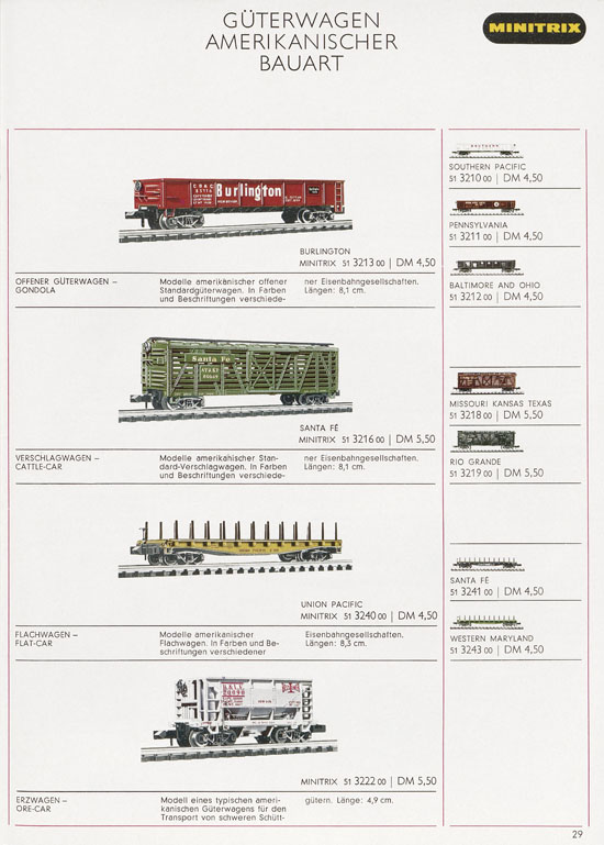 Minitrix Katalog 1970-1971