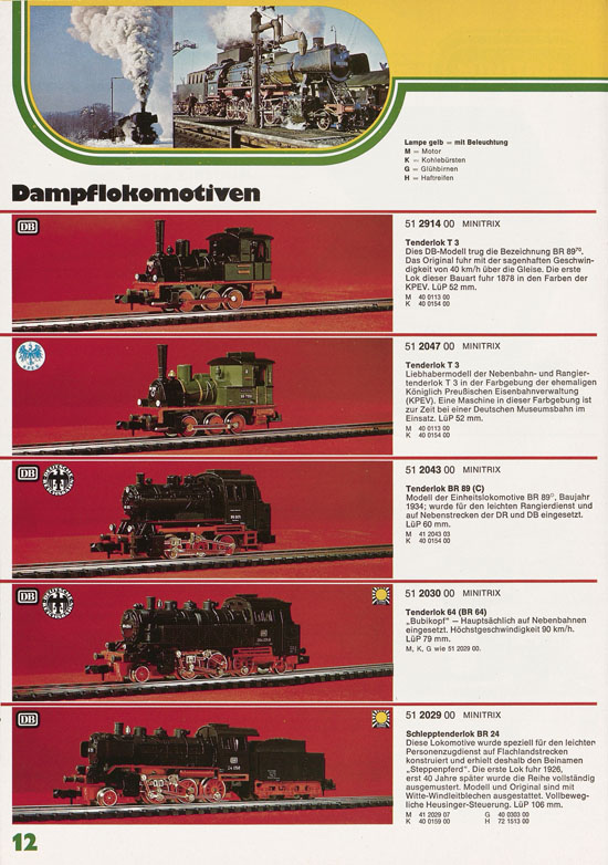 Minitrix Katalog 1974-1975