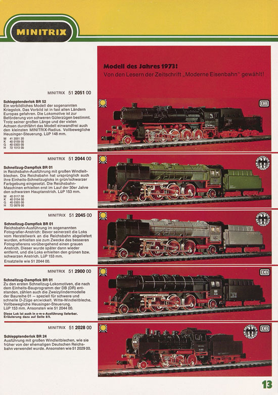 Minitrix Katalog 1974-1975