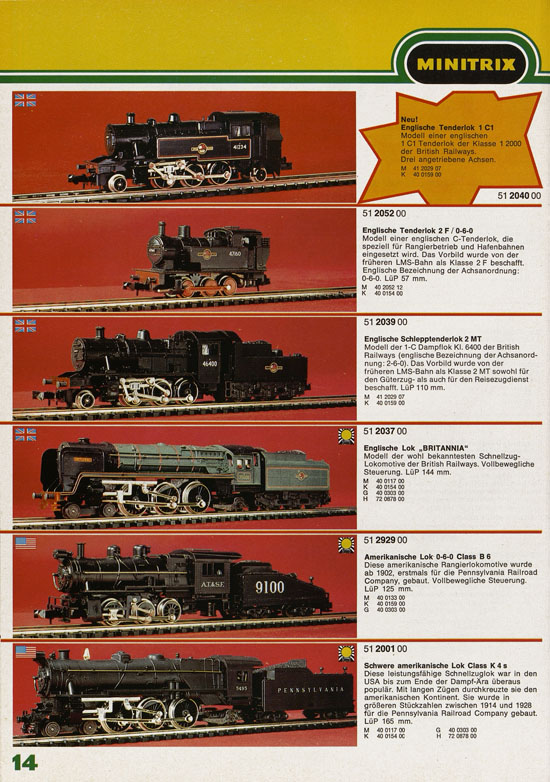 Minitrix Katalog 1974-1975