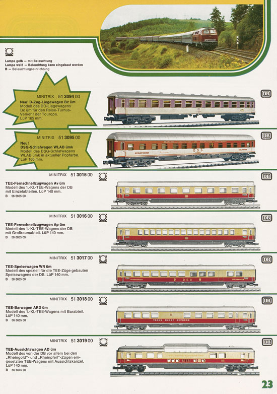 Minitrix Katalog 1974-1975