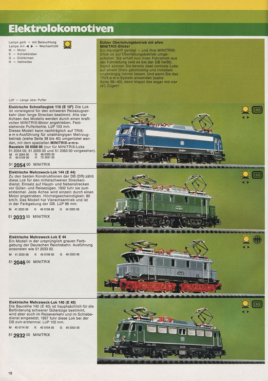 Minitrix Katalog 1975-1976