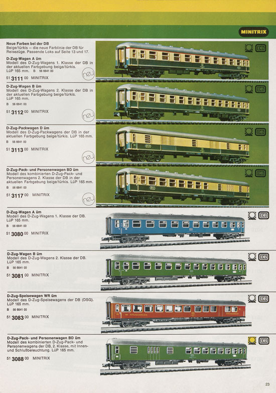 Minitrix Katalog 1975-1976