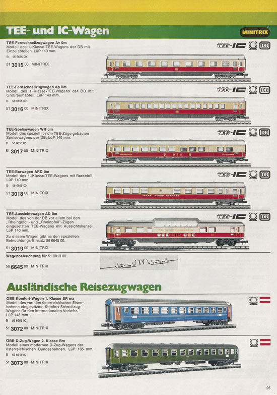 Minitrix Katalog 1975-1976