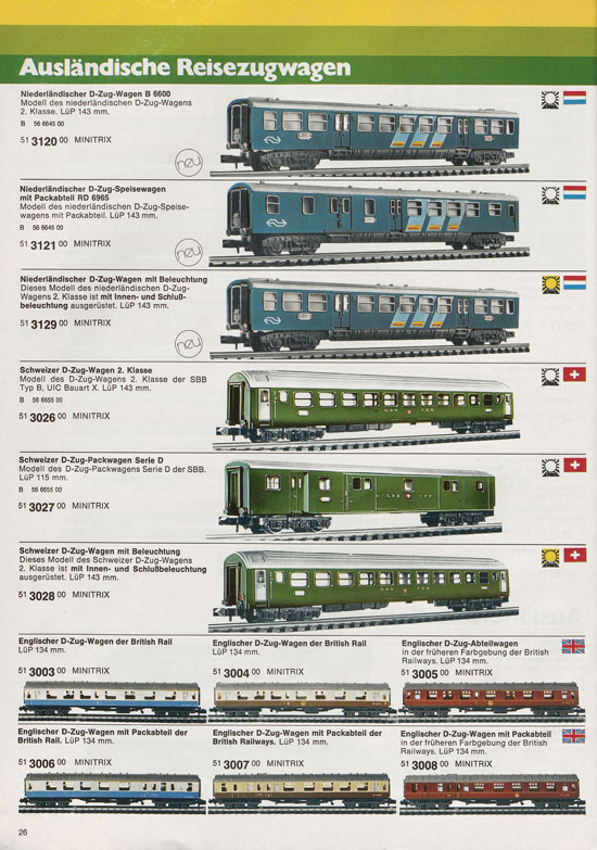 Minitrix Katalog 1975-1976