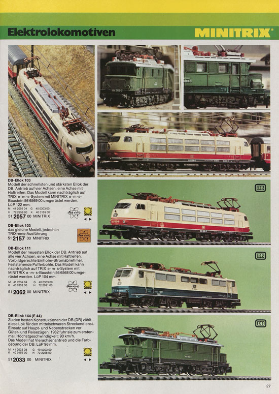 Minitrix Katalog 1979-1980