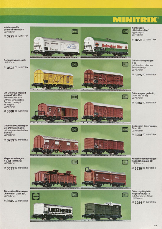 Minitrix Katalog 1979-1980